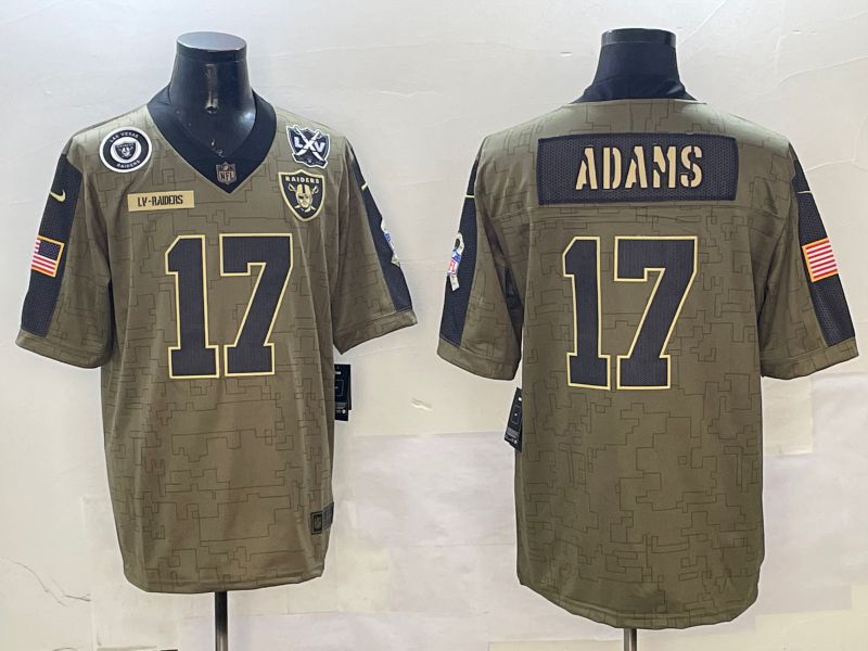 Men Oakland Raiders #17 Adams Green Nike 2025 Salute to Service Limited NFL Jersey style 5->los angeles rams->NFL Jersey